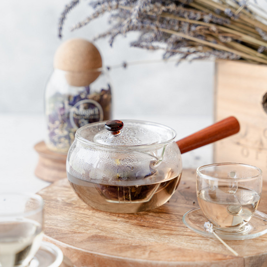 MagicT - Japanese Style Kyusu Teapot When it comes to tea rituals Japan has a history to put on the table. MagicT’s Kyusu Japanese Style teapot is made of high borosilicate glass ready to create your tea ritual.  It has a solid wood side handle which makes the serving fancier and easier.  Capacity: 500 ml