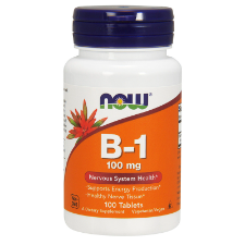 NOW B-1 100mg 100 Tablets. What is B-1?  Vitamin B-1, also known as Thiamin, is a member of the B-Vitamin family that is naturally found in cereal grains, beans, nuts, eggs, and meats. Thiamin is involved in numerous body functions, including nervous system and muscle functioning, the flow of electrolytes in and out of nerve and muscle cells, carbohydrate metabolism, and the production of hydrochloric acid, which is necessary for proper digestion.