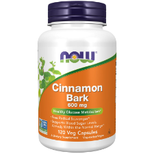 NOW Cinnamon Bark 600mg 120 Veg Caps What is what is Cinnamon Bark?  Cinnamon bark is a culinary spice that has also been used traditionally by herbalists  HEALTH BENEFITS:  FREE RADICAL SCAVENGER: Modern scientific studies indicate that cinnamon bark possesses free radical neutralizing properties and may help to support a healthy, balanced immune system response. TRADITIONAL USE: Cinnamon bark is a culinary spice that has also been used traditionally by herbalists. HEALTHY GLUCOSE METABOLISM