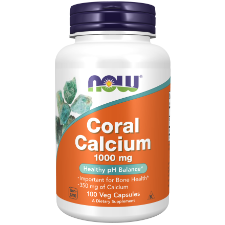 Coral Calcium 1000 mg Veg Caps NOW® Coral Calcium is an excellent source of an alkaline form of Calcium that can help to support a healthy serum pH.* In addition, Coral Calcium has naturally occurring trace minerals that are important for bone health, as well as for optimal enzymatic activity.