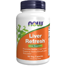 NOW Liver Refresh 90 Veg Caps. What is Liver Refresh?  Help support liver health and your body’s vital detoxification processes with NOW® Liver Refresh™, a combination of nutrients and herbs designed to support the liver’s role in these processes. Liver Refresh™ combines milk thistle extract with a unique herb-enzyme blend to create a balanced botanical formula for the support of healthy liver function. 