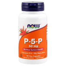 NOW P-5-P 50mg 90 Veg Caps. What is P-5-P?  Vitamin B-6 (pyridoxine) acts primarily as an enzyme catalyst in many body processes including energy metabolism and neurotransmitter function.  Before it can be used for this purpose it must be converted into its coenzyme form (P-5-P) by the liver. P-5-P eliminates this step by providing B-6 in its converted form, allowing for greater bioavailability.