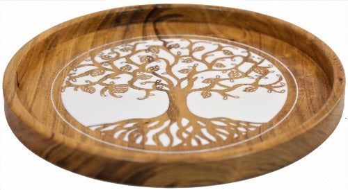 Offering Tray Tree of Life Not enough space for a permanent altar? Need an altar that is conveniently portable? Look no further. Our elegant but practical altar trays are the answer. Size 30x30x2.4cm SKU: OTR2