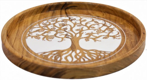 Offering Tray Tree of Life Not enough space for a permanent altar? Need an altar that is conveniently portable? Look no further.  Our elegant but practical altar trays are the answer. Size 30x30x2.4cm  SKU: OTR2
