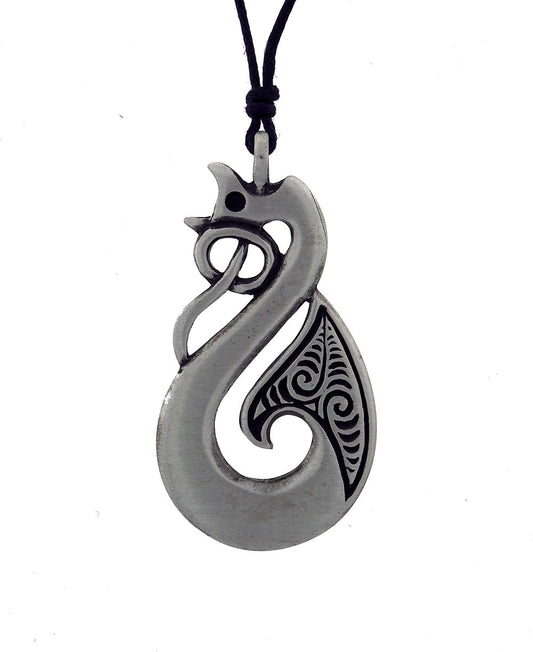 Coro Jewellery Pendant Pewter Manaia Sterling Silver SKU:PPR51