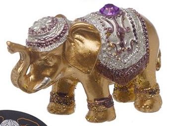 Metallic Glitter Lucky Elephant Incense Stick Holder