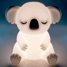 Lil Dreamers Koala Soft Touch LED Light Adorable sleeping koala LED touch lamp Activate and adjust 6 levels of brightness with just a touch Soft silicone casing with efficient LED bulb Rechargeable battery with included charging cord 15(L) x 13(W) x 15(H) cm Lithium not replaceable LED bulb not replaceable SKU: RS-LTL/KO