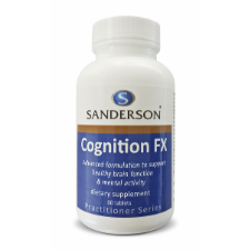 SANDERSON Cognition FX 60 Tablets Your “Grey Matter” matters!  Your brain is a wonder of nature, an incredible multi-faceted organ, all of which works collectively to keep you alive, participate in and make sense of the world you live in.