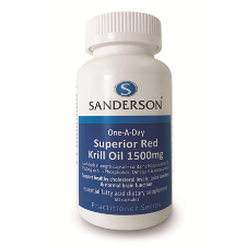 SANDERSON Superior Red Krill 1500mg 60 Softgels What is Krill Oil?  Krill oil is made from krill, a small, shrimp-like crustacean that inhabits the cold ocean areas of the world. Despite their small size, krill make up the largest animal biomass on the planet.
