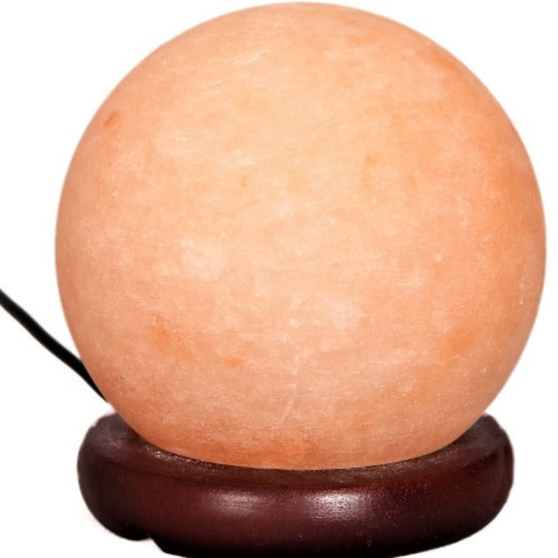 Himalayan Salt Lamp Sphere Medium There's always something magical about a sphere Authentic Himalayan Salt Lamp. Each item comes with an electric cable and a bulb. Dimensions: Diameter 13cm SKU: SBL5