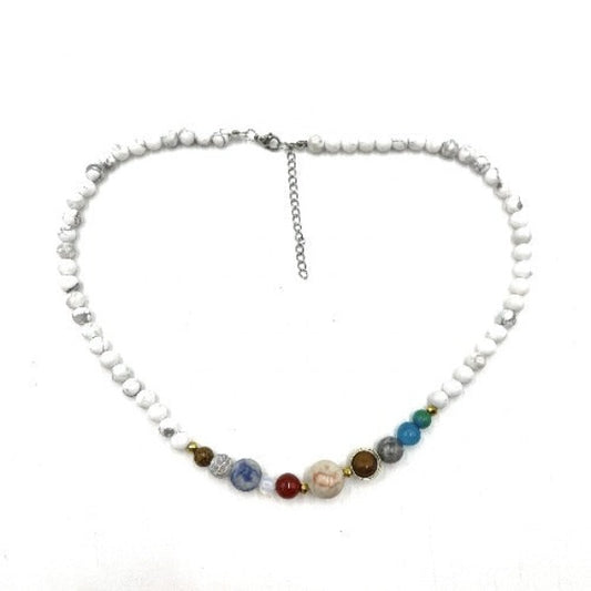 Solar System Necklace American Howlite