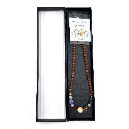 Solar System Necklace Goldstone