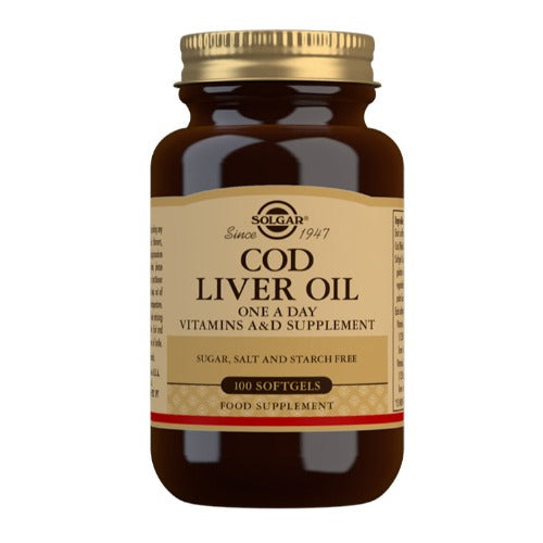 Solgar® Cod Liver Oil 100 Softgels Solgar® Cod Liver Oil Softgels is a formula rich of essential fatty acids and Vitamin A and Vitamin D. The product is derived from deep-sea, cold-water fish and has been molecularly distilled to remove harmful contaminants. Cod liver is a rich source of essential vitamins including Vitamin A and D, as well as fatty acids.