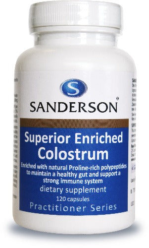 SANDERSON Superior Enriched Colostrum 120 Capsules The immune system is an intricate network of specialised tissues, organs, cells, and chemicals that work together to defend the body against attacks by “foreign” invaders. These invaders are primarily microbes. The human body provides an ideal environment for many microbes. It is the immune system’s job to keep them out or, failing that, to seek out and destroy them.