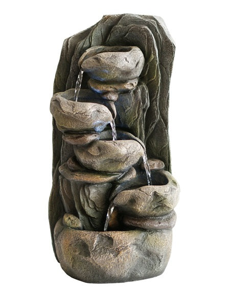 Outdoor Water Feature Rock Pools WF451 30x26x61cm  Warm-white light  This Giftware item requires a shipping quote. Please enquire for a quote   SKU: WF451