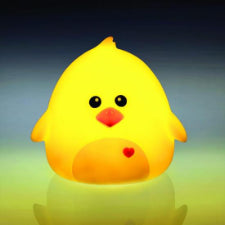 Smoosho’s Pals Chick Table Lamp Adorable chick table lamp based on our lovable Smoosho’s Pals! Lights up the room with a comforting warm glow Makes an egg-cellent ornament during the day Low voltage LED safe for children The adorable Smoosho’s Pals Chick lamp is the perfect combo of function and decor! It blends right into a fun kid’s room during the day, and lights up with a golden glow at night. Great for bedtime stories or as a nightlight to ensure sweet dreams for your little one.
