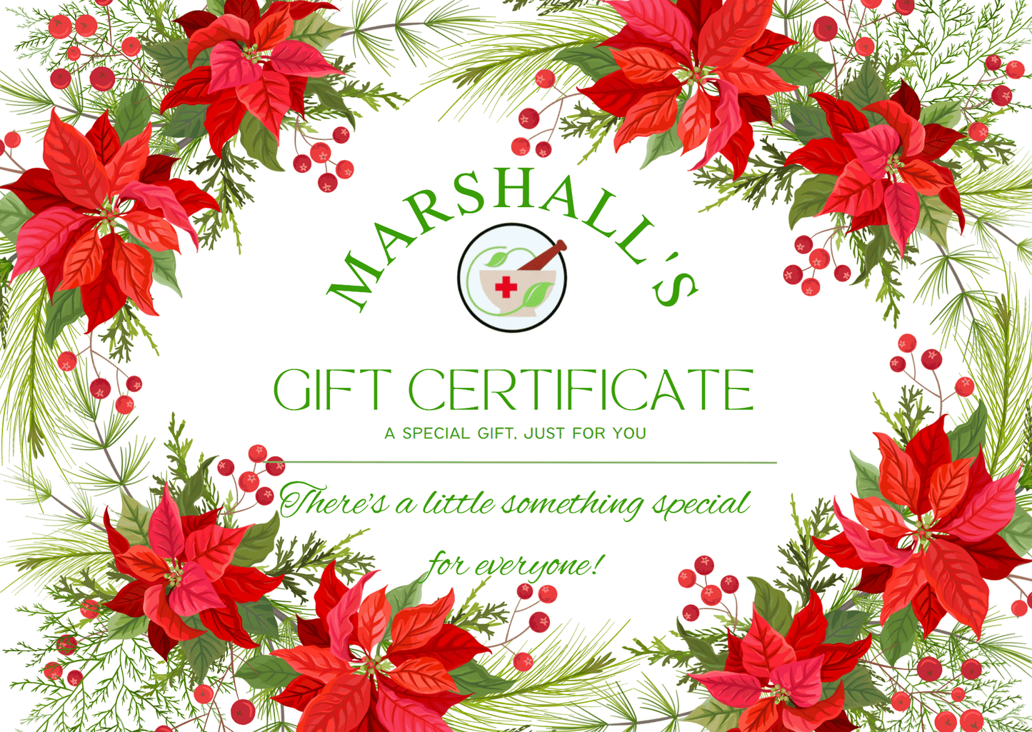 A Christmas Gift Certificate - 1st Stop Marshall's Health Shop, Gift Shop! - Heath and Natural Therapy New Brighton Christchurch - Naturopath