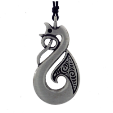 Coro Jewellery Pendant Pewter Manaia Sterling Silver  SKU:PPR51