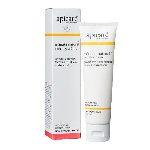 Apicare Manuka Natural Rich Day Cr?me 90g - 1st Stop Marshall's Health Shop, Gift Shop! - Heath and Natural Therapy New Brighton Christchurch - Naturopath