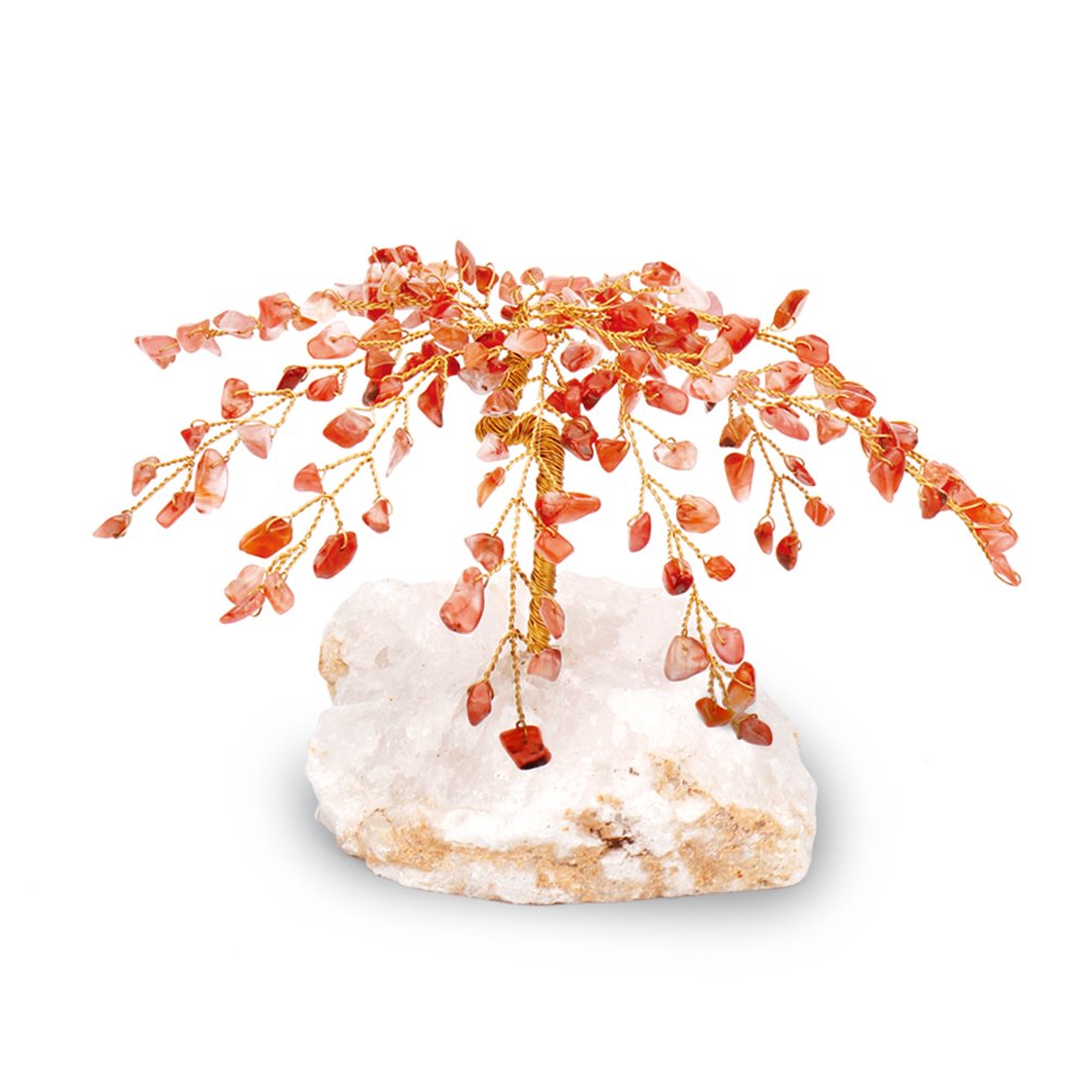 Gemstone Tree Crystal Base Carnelian (GEMT4)