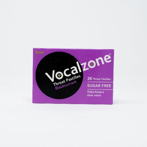 Vocalzone Throat & Voice Pastilles are specifically formulated to soothe the throat and helps keep a clear voice.  HEALTH BENEFITS:  Vocalzone Sugar free Blackcurrant  Soothes and clears the throat Relieves throat irritation and dryness Supports recovery from loss of voice Helps keep a clear voice.