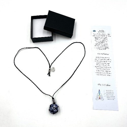 Braided Stone Necklace Sodalite - 1st Stop Marshall's Health Shop, Gift Shop! - Heath and Natural Therapy New Brighton Christchurch - Naturopath