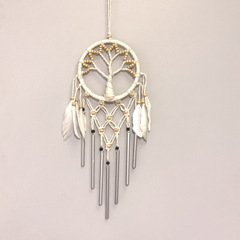 Dreamcatcher Lwcn TOL Windchime Nat Bead 16cm