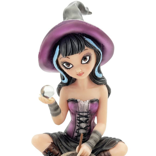 Witch Figurine With Crystal Ball