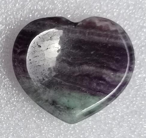Fluorite Worry Stone Heart