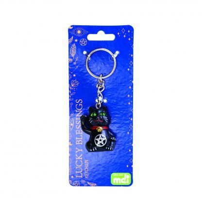 Keychain Black Cat Pentacle