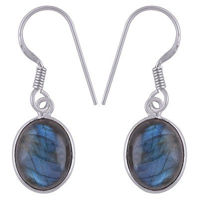 Coro Jewellery Labradorite on Hoop Sterling Silver SKU: ELAB513