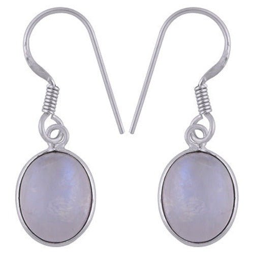 Coro Jewellery Rainbow Moonstone on Hoop Sterling Silver SKU: EMS511