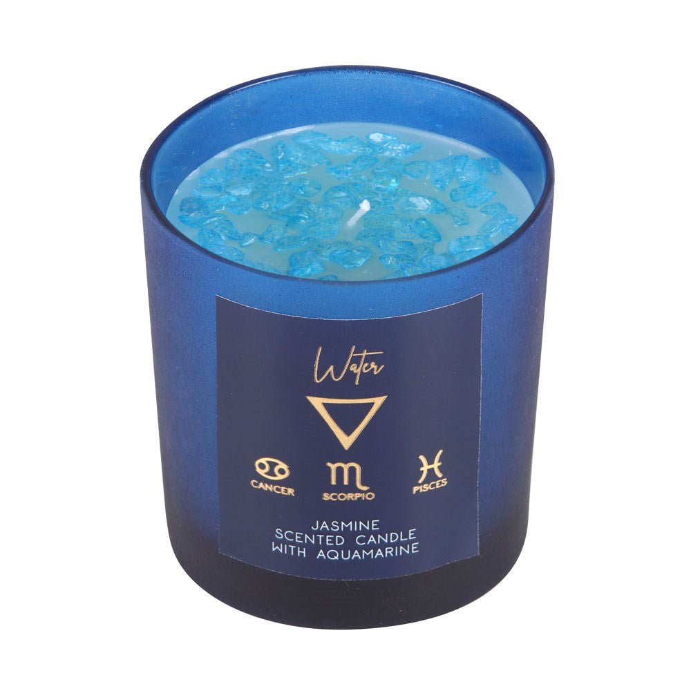 Crystal Chip Candle Water Element Jasmine - 1st Stop Marshall's Health Shop, Gift Shop! - Heath and Natural Therapy New Brighton Christchurch - Naturopath