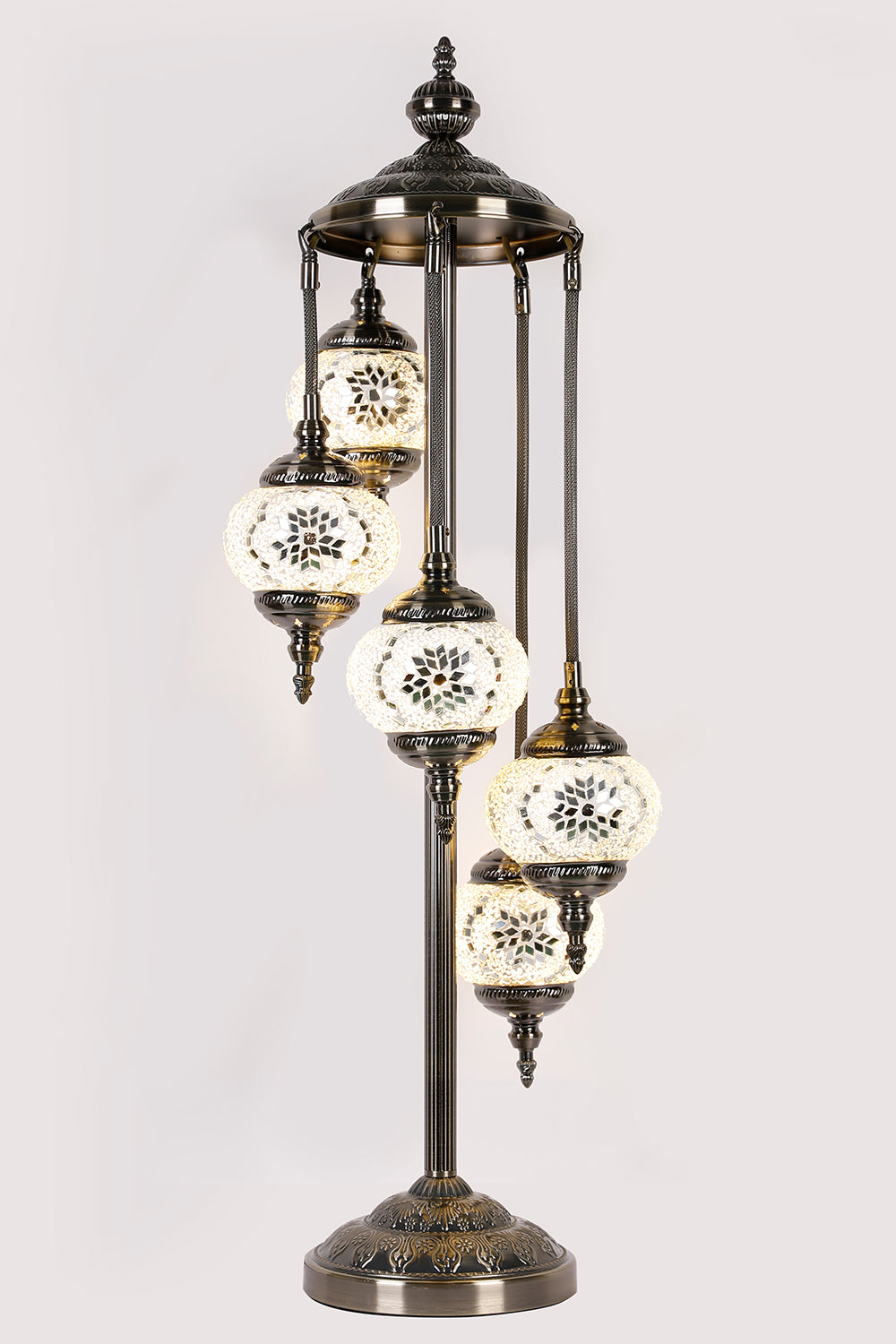 Turkish Mosaic Lamp Multi-Coloured 5 Tier TL53
