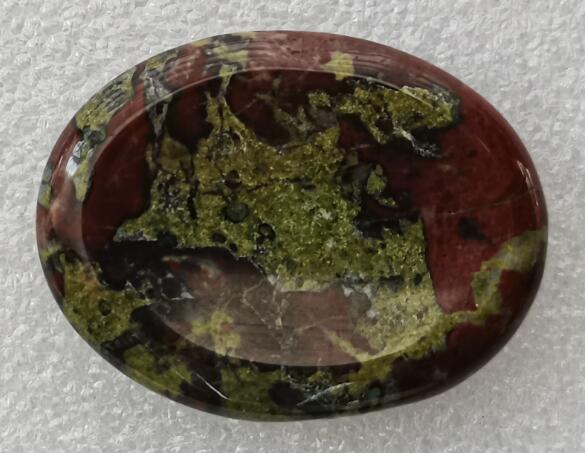 Dragon Bloodstone Worry Stone Oval - MarshallsHealthShop