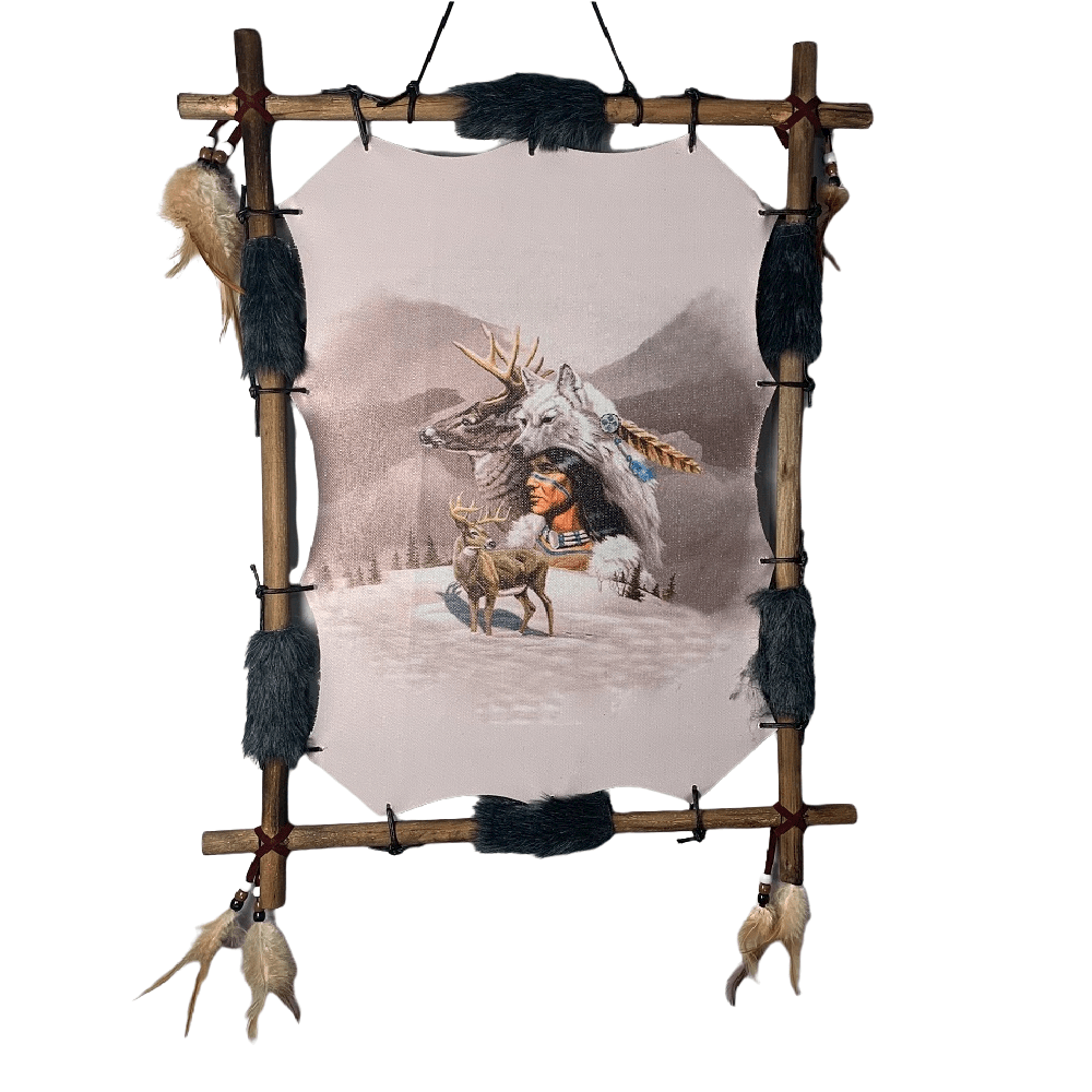 Dreamcatcher Indian Wolf Rectangle - 1st Stop Marshall's Health Shop, Gift Shop! - Heath and Natural Therapy New Brighton Christchurch - Naturopath