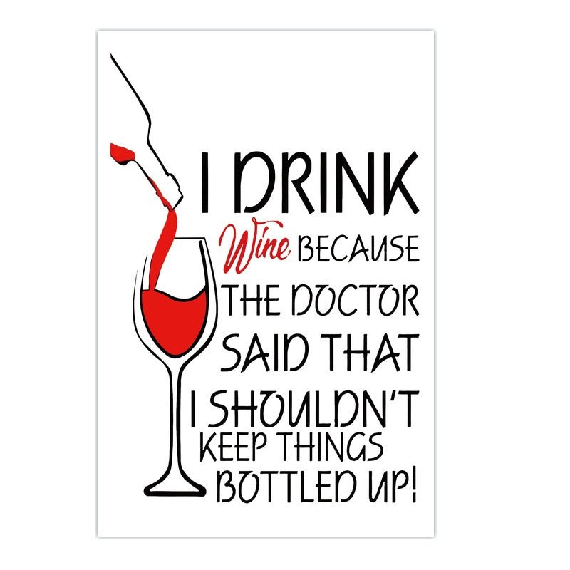 Drink Wine Metal Wall Art - MarshallsHealthShop
