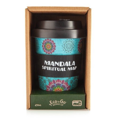 Eco - to - Go Bamboo Cup - Mandala - 1st Stop Marshall's Health Shop, Gift Shop! - Heath and Natural Therapy New Brighton Christchurch - Naturopath