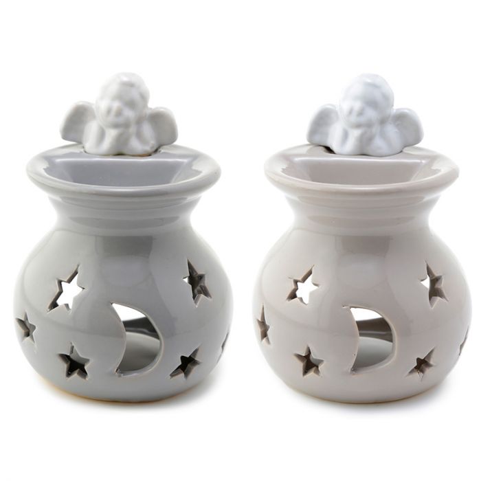 Eden Moon and Stars Cherub Ceramic Oil and Wax - 1st Stop Marshall's Health Shop, Gift Shop! - Heath and Natural Therapy New Brighton Christchurch - Naturopath