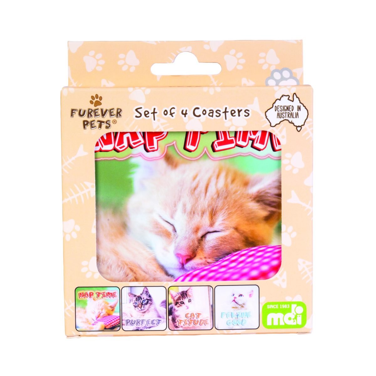 Cat Coasters Set