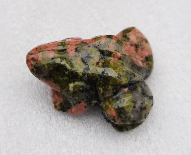 Gemstone Frog Unakite FG5 - MarshallsHealthShop