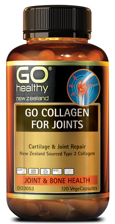 GO COLLAGEN FOR JOINTS contains premium New Zealand sourced marine collagen. Collagen is the main protein that helps make up our ligaments, joints and muscles, and provides our bodies with structural support. Type 2 collagen supports cushioning and lubrication, and provides structural support. Vitamin D3 is well known for bone health, and the health benefits of Turmeric help provide antioxidant protection and support to joints.