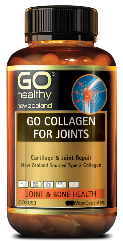 GO COLLAGEN FOR JOINTS contains premium New Zealand sourced marine collagen. Collagen is the main protein that helps make up our ligaments, joints and muscles, and provides our bodies with structural support. Type 2 collagen supports cushioning and lubrication, and provides structural support. Vitamin D3 is well known for bone health, and the health benefits of Turmeric help provide antioxidant protection and support to joints.