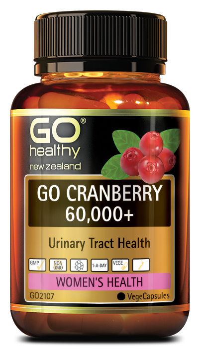 GO CRANBERRY 60,000+ is a triple strength formula that soothes and supports the urinary tract and bladder. Cranberry can be taken on going as a maintenance dose to support health of the urinary tract.