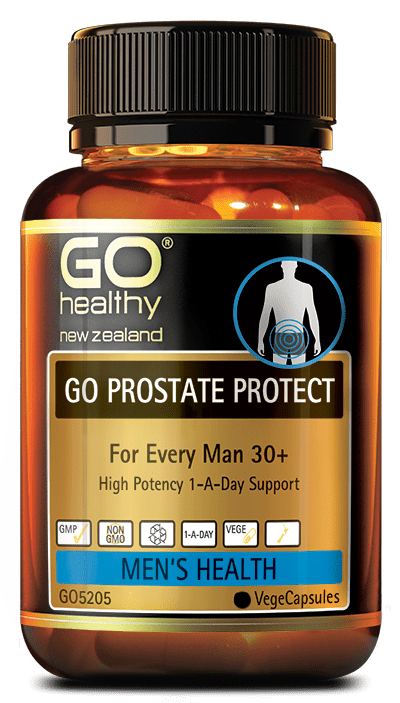 GO PROSTATE PROTECT provides a complex of key ingredients that help support prostate function and healthy urine flow. Saw Palmetto has been supplied in a maximum strength dose to provide optimum support for the prostate. Supplied in a convenient one a day dose for long term protection.