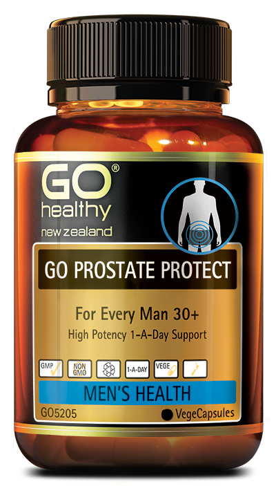 GO PROSTATE PROTECT provides a complex of key ingredients that help support prostate function and healthy urine flow. Saw Palmetto has been supplied in a maximum strength dose to provide optimum support for the prostate. Supplied in a convenient one a day dose for long term protection.