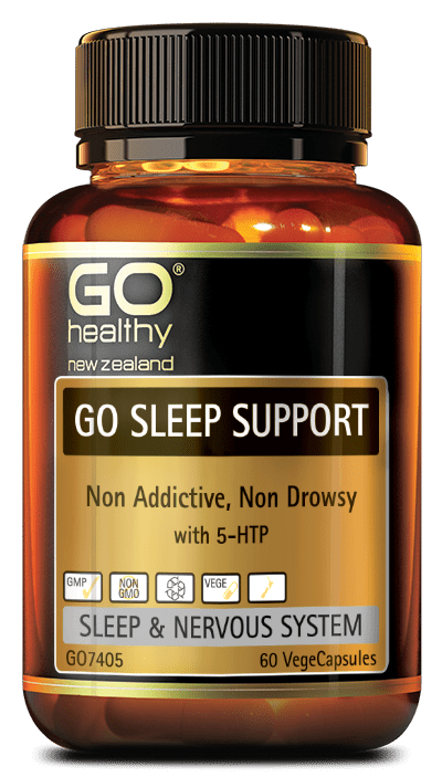 GO SLEEP SUPPORT is a gentle, calming formula that promotes relaxation and supports a good night’s sleep. The ingredients help to calm the mind and body without causing drowsiness. A good night’s sleep is essential for the next day’s performance. 5-HTP has been included to help support the body’s natural serotonin levels.