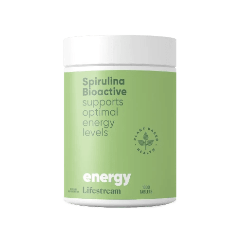 Lifestream Spirulina Bioactive 1000 Tablets The natural multi – full of superfood nutrition for low energy levels. Are you run down or exhausted? Do you have a busy or stressful lifestyle? Are you iron deficient? Or perhaps you are just seeking longer lasting energy?! Our Spirulina Bioactive will help!