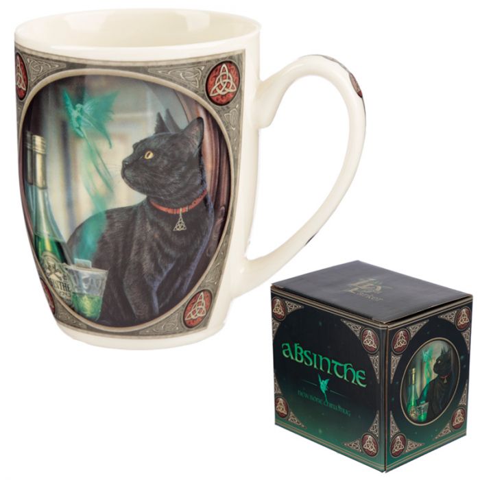 Lisa Parker Absinthe Cat Porcelain Mug - 1st Stop Marshall's Health Shop, Gift Shop! - Heath and Natural Therapy New Brighton Christchurch - Naturopath