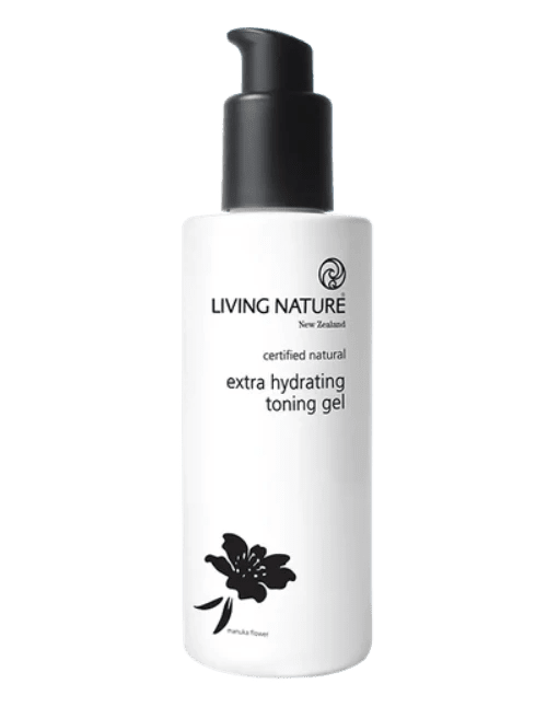 Living Nature’s certified natural Extra Hydrating Toning Gel is a creamy gel toner which works to repair dehydration and restore skin’s natural pH balance. • Hydrates and restores your skins natural pH balance • Prevents excess oil production • Deeply nurtures and soothes skin • Suitable for normal to dry skin • Certified natural • Made in New Zealand